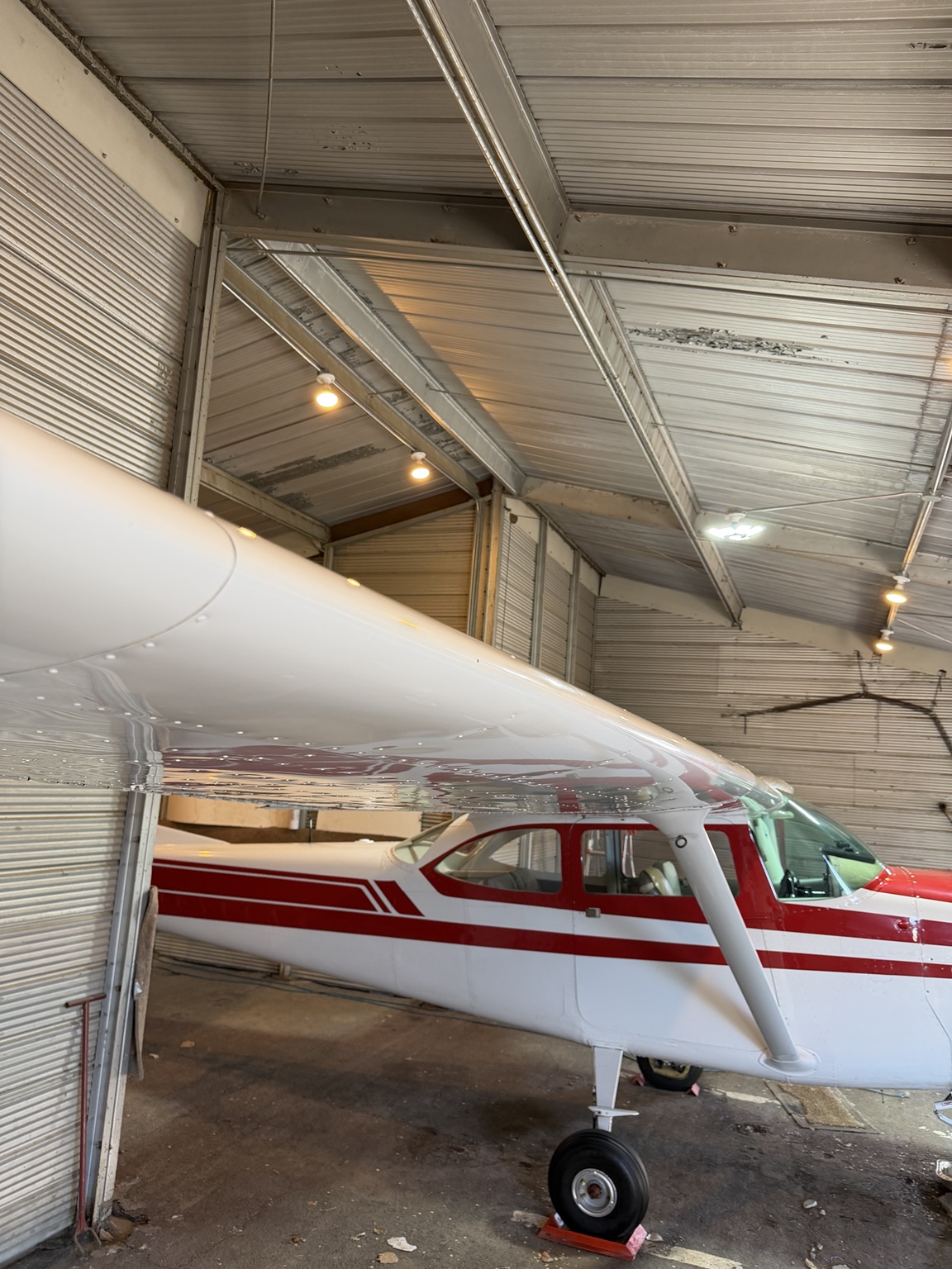 Cessna wing underside after